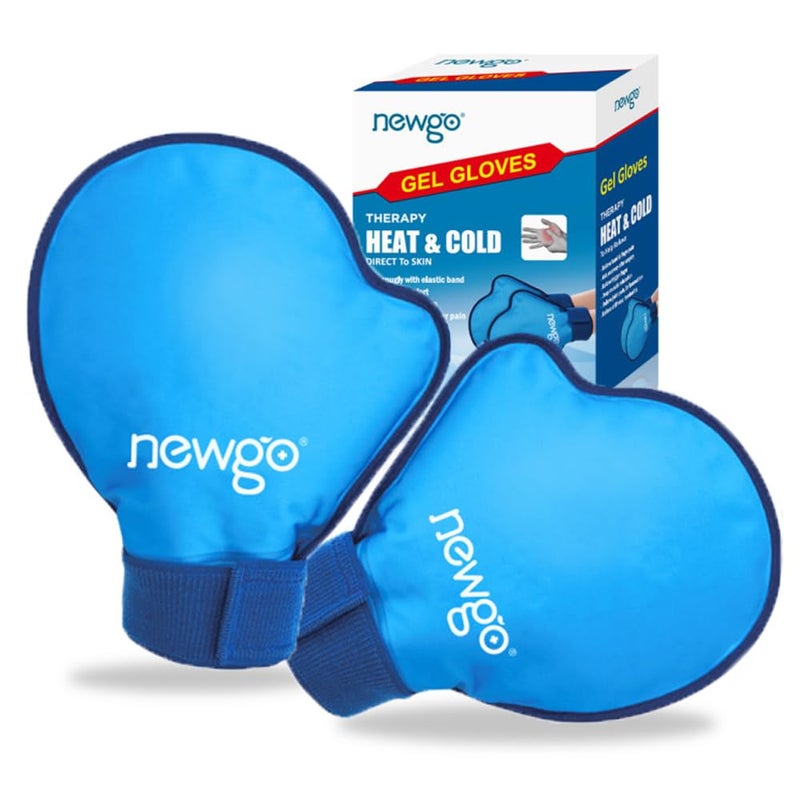 NEWGO Hand Ice Pack Gloves for Pain Relief, FSA Eligible 2 Pack Cold Gloves for Chemotherapy Neuropathy, Ice Glove for Hands Finger Injuries, Arthritis, Working Hands (Internal Length 8.7 Inches) - Image 1